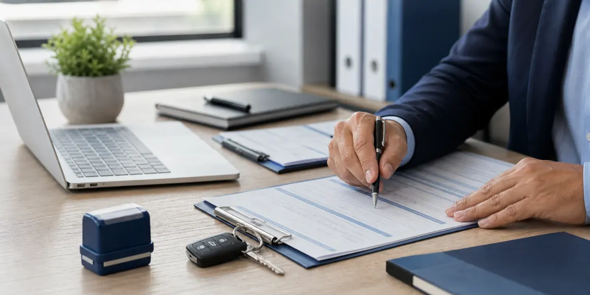 Documents and keys ready for a title bond review