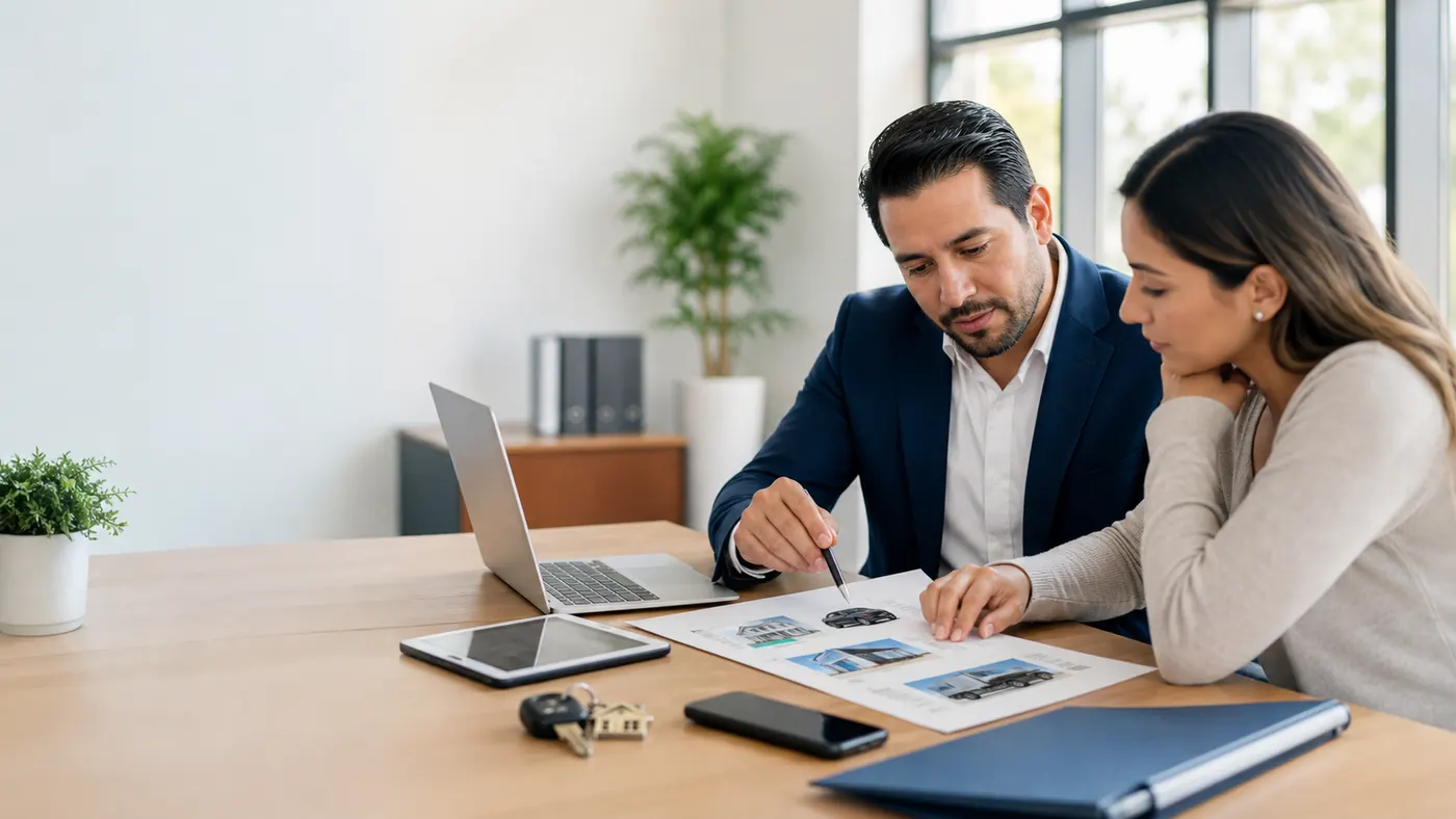 Argo agent reviewing insurance documents with a client